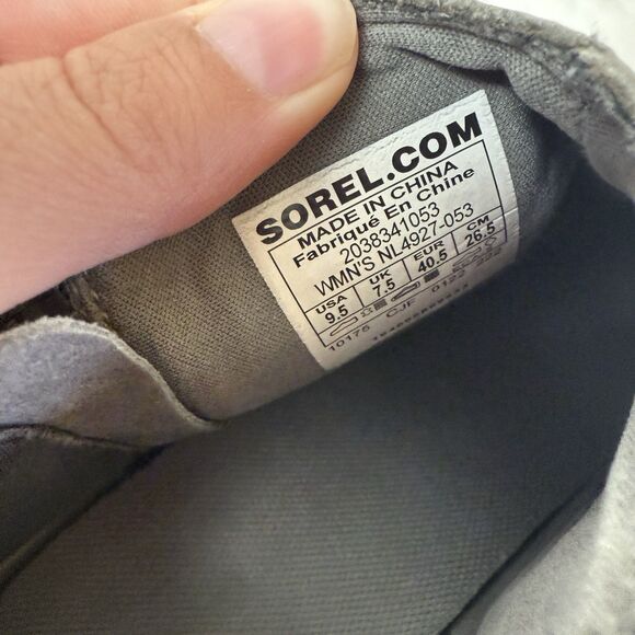 Sorel Evie II Womens Bootie Sz 9.5 Beige Leather Side Zip Waterproof Ankle Boots - Picture 9 of 10